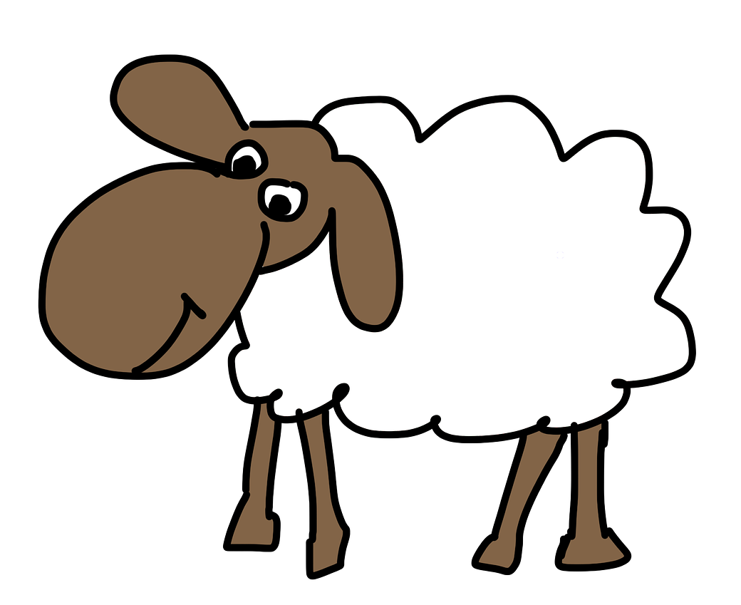 Cute sheep clipart transparent