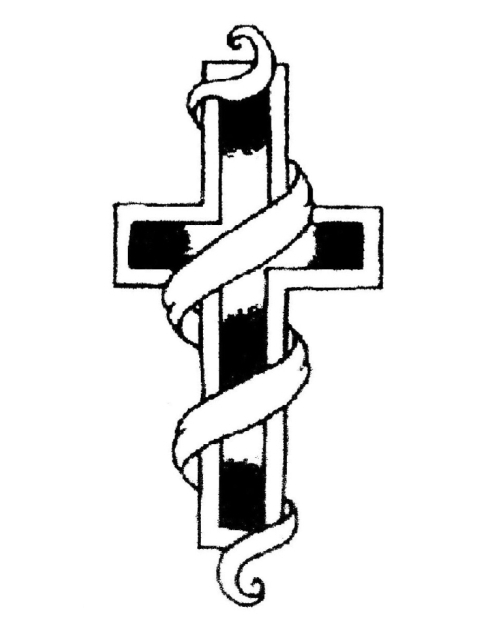 Ribbon Wrapped Cross Tattoo Sketch | Fresh 2017 Tattoos Ideas
