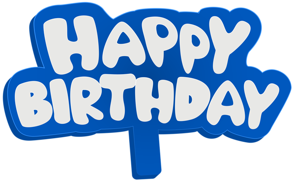Blue Happy Birthday Sign PNG Clip Art Image