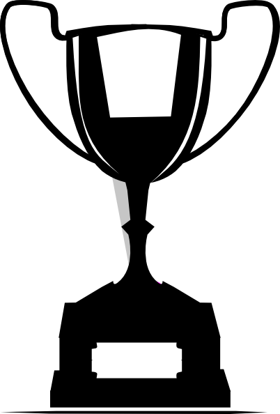 Football trophy clipart black background