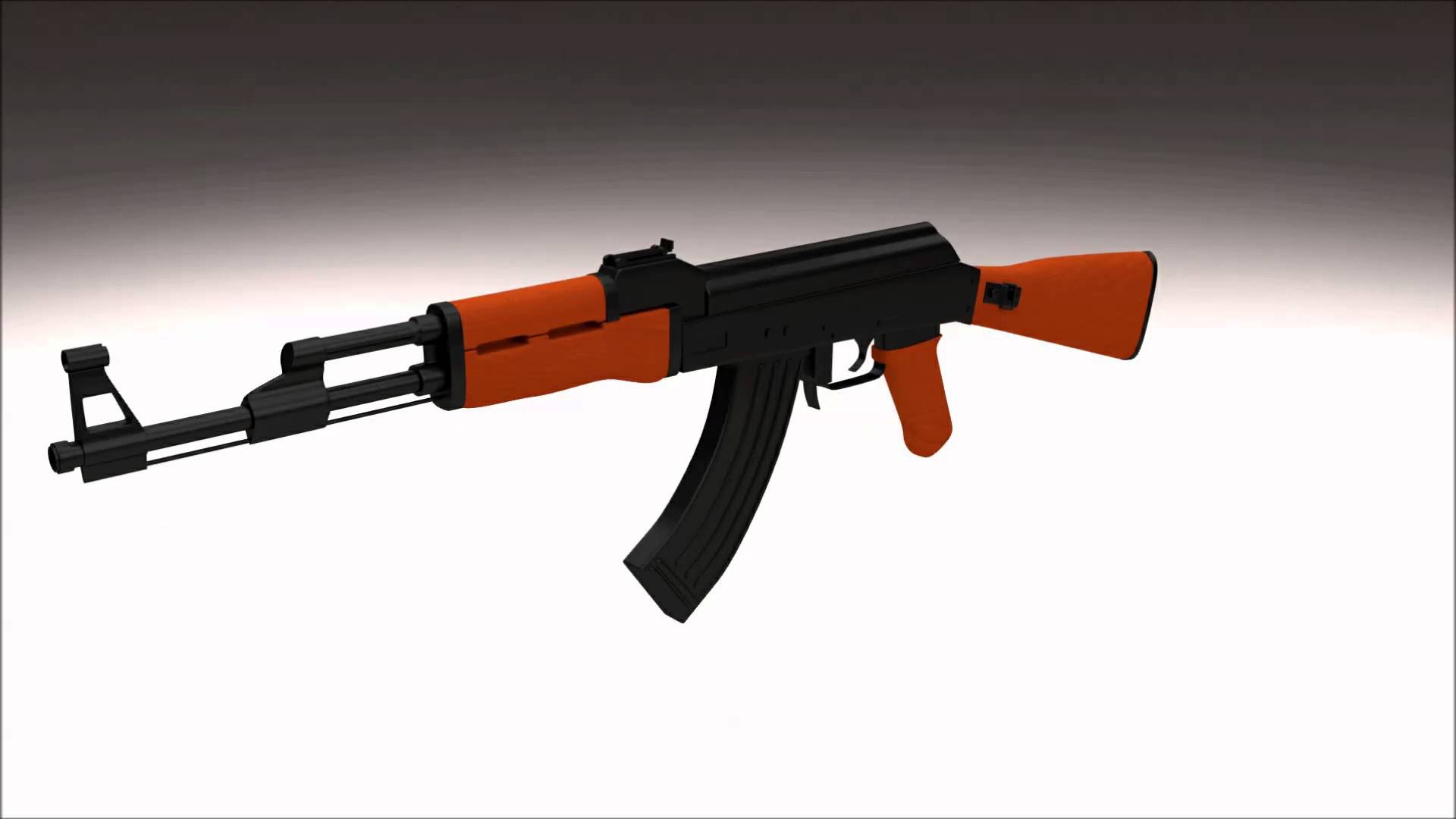 AK 47 3D Model - YouTube