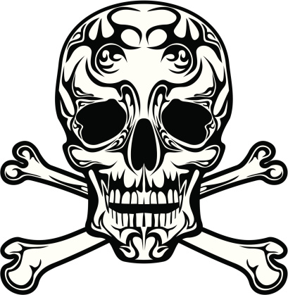 Jolly Roger Tattoo Designs Drawings Clip Art, Vector Images ...