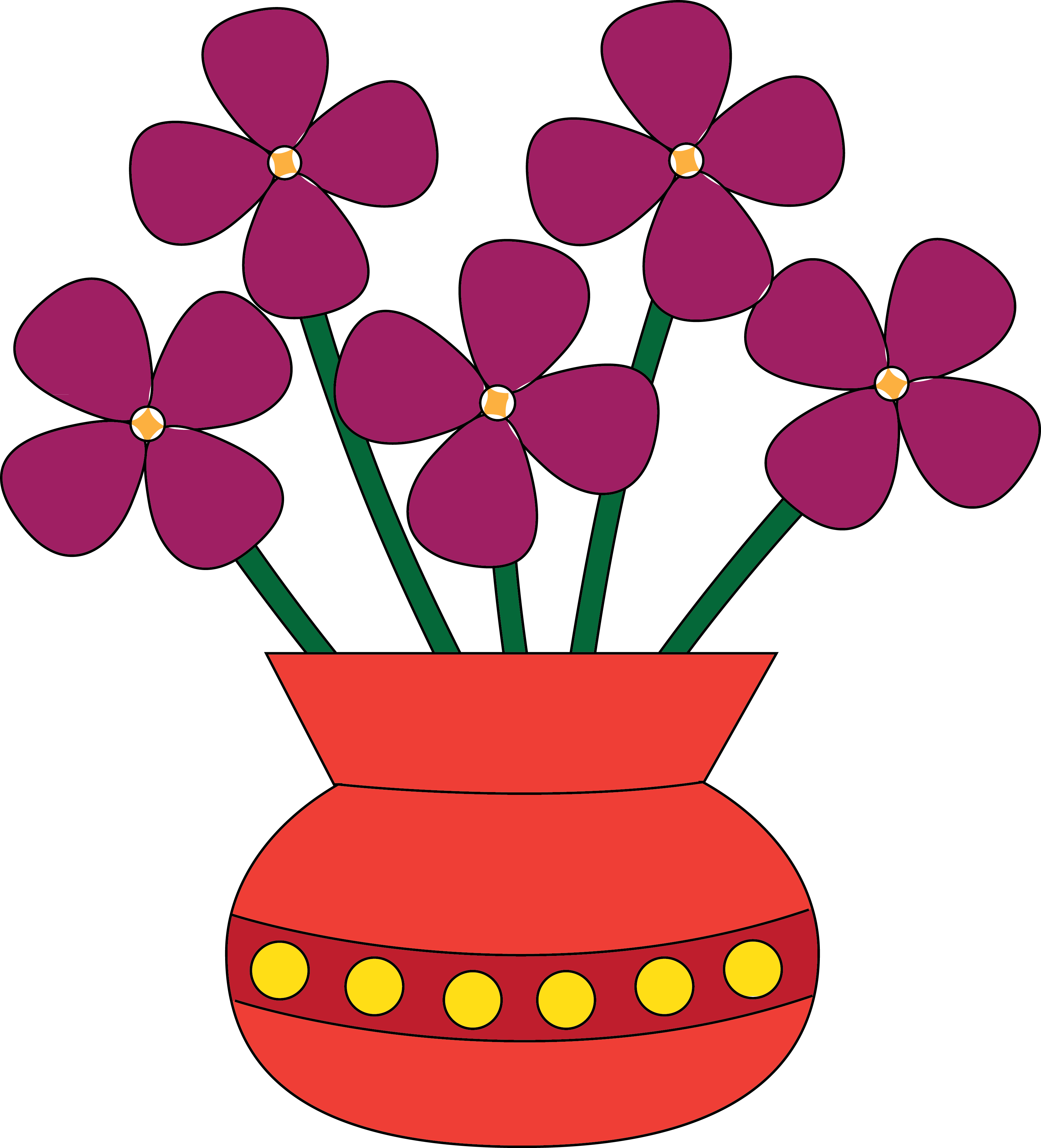 Flowers In A Vase Clipart - Free Clipart Images