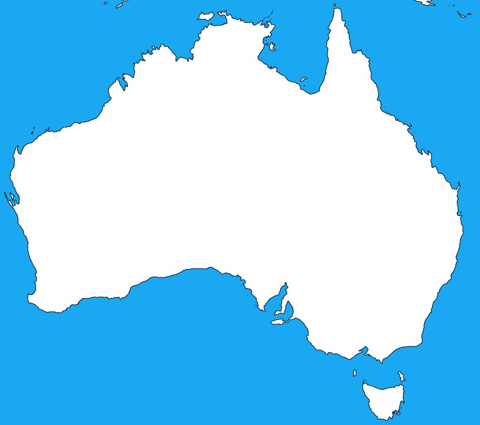 Blank map of Australia by DinoSpain on DeviantArt
