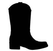 Western Boots Silhouette Image - ClipArt Best