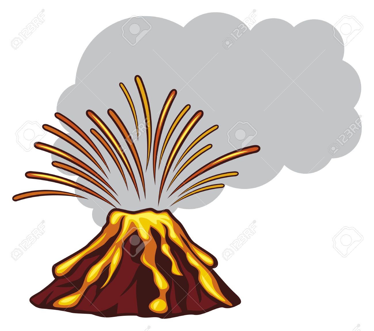 Free volcano clipart