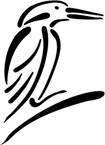 Outline of a Kingfisher , Vinyl sticker, stickers , Deco , H ...