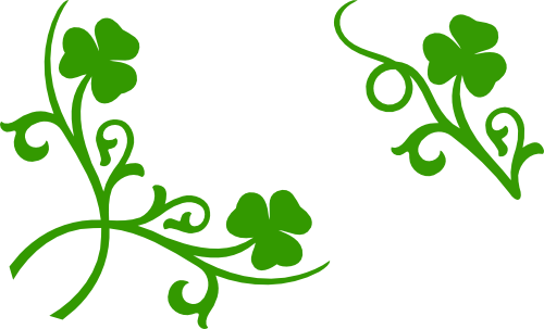 Shamrock Corner Border Clipart