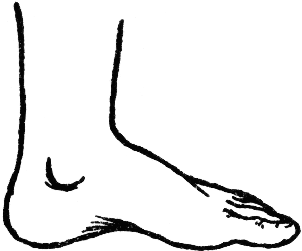 Feet clipart black and white outline