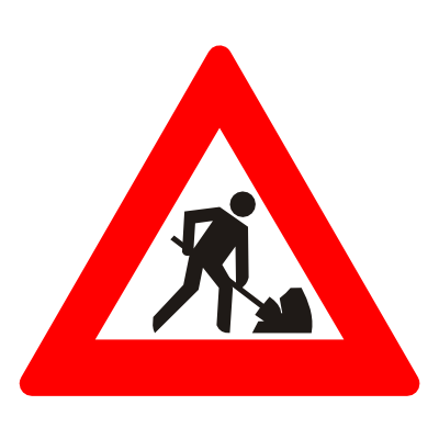 Road work signs