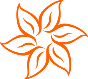 Orange Flower Clip Art - vector clip art online ...