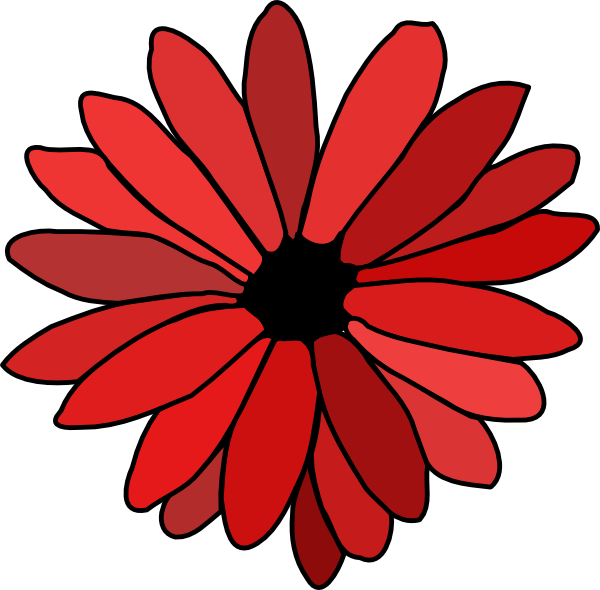Red Flower clip art - vector clip art online, royalty free ...