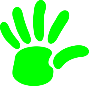Green Hand Print clip art - vector clip art online, royalty free ...