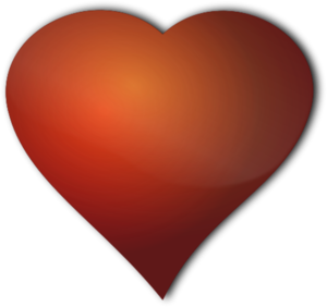 Herz orange clipart