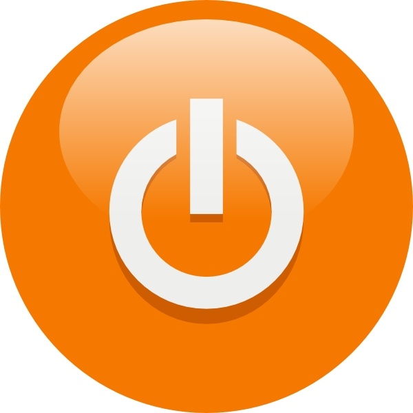 Orange Power Button clip art Free vector in Open office drawing ...