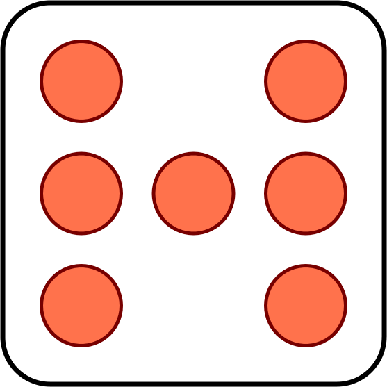 Dice 7 Dots Clipart