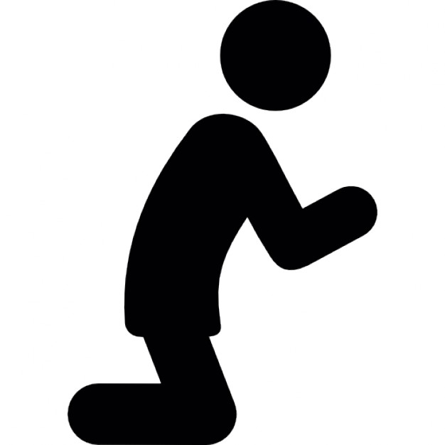 Man praying laying on his knees Icons | Free Download
