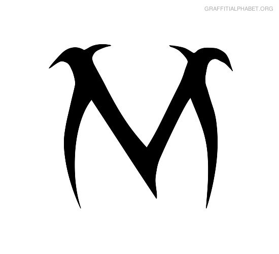 Graffiti Alphabet M Graffiti Letter M Printables | Graffiti ...