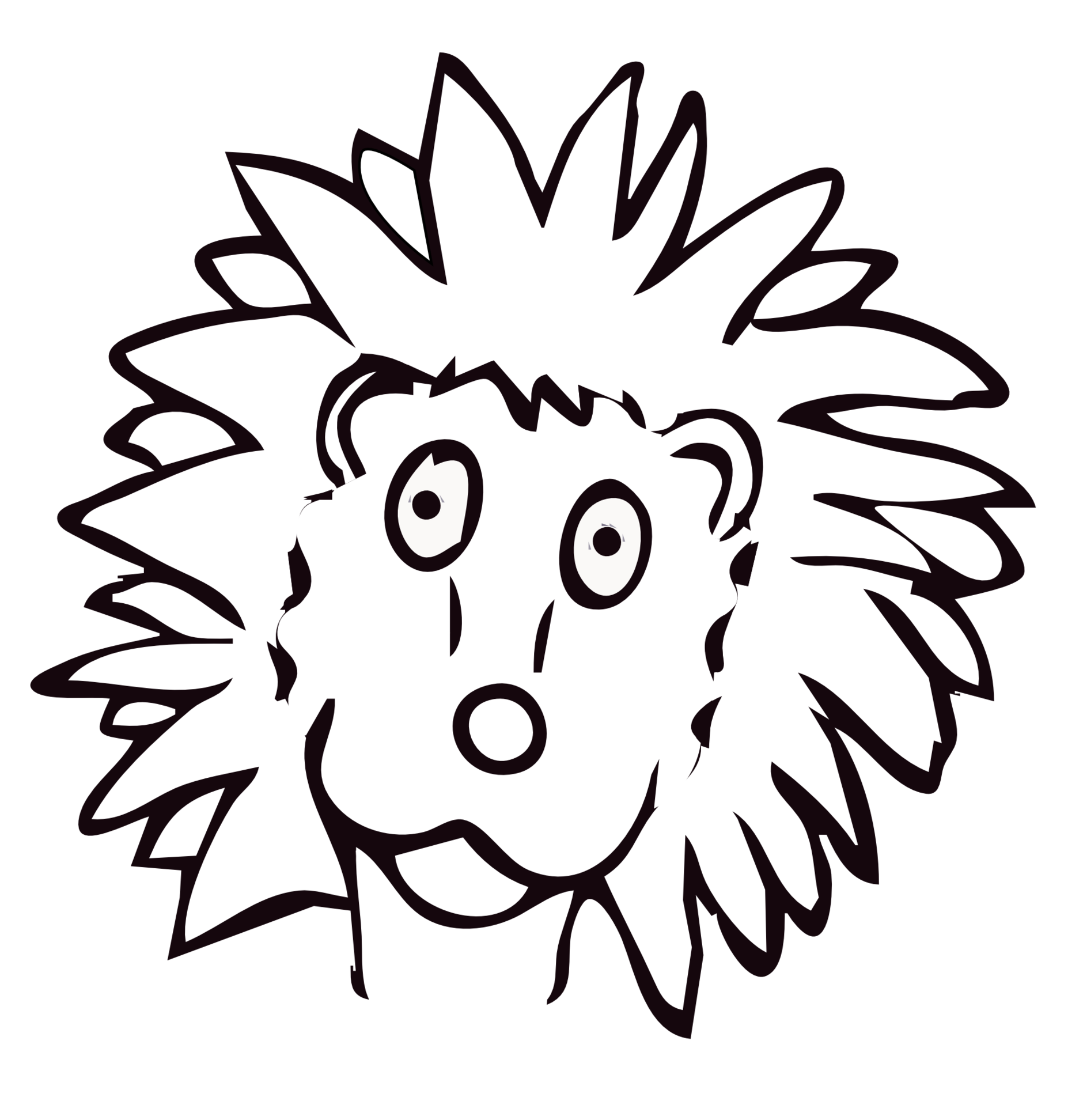 Line Drawing Lion Clipart - Free to use Clip Art Resource