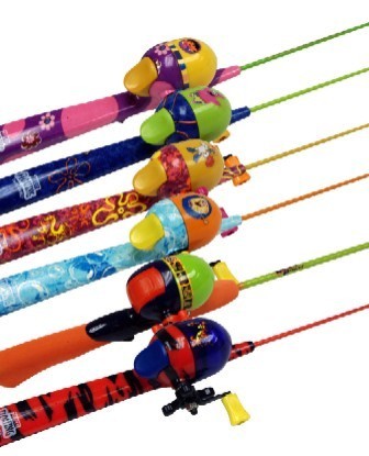 child fishing rod, first fishing rod, cane pole, spin casting reel
