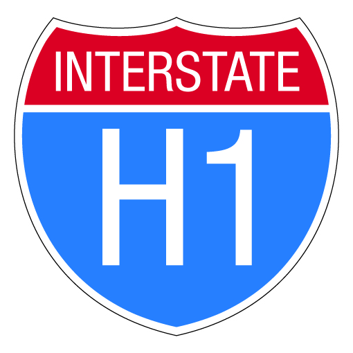 Hawaii Interstate H1 Metal Sign New Aloha State