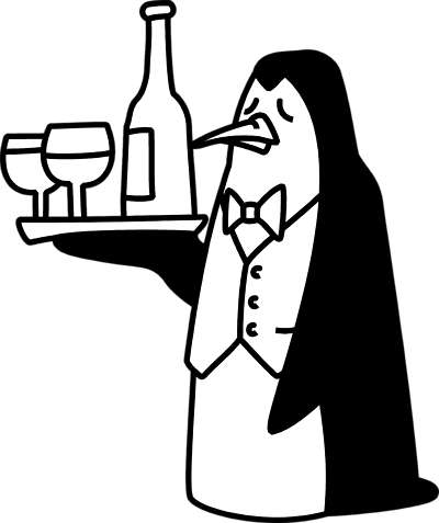 Free Stock Photos | Illustration Of A Penguin Waiter Serving ...