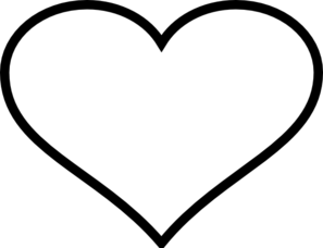 Heart Black Outline Clip Art - vector clip art online ...
