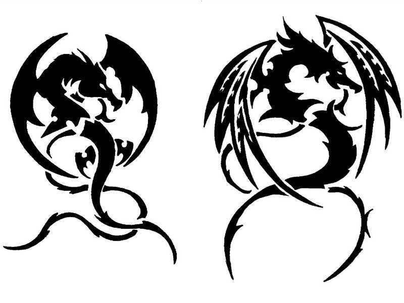 Black & White Dragon Tattoo Designs by Khomesclip | Redchn Design