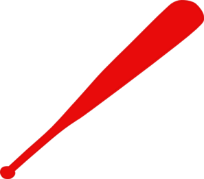 Red Baseball Bat clip art - vector clip art online, royalty free ...