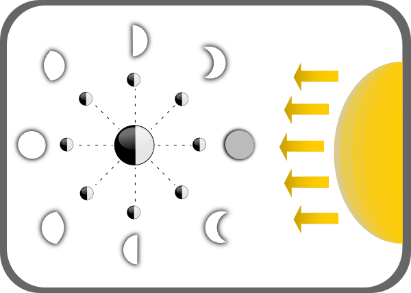 Diagram Of Moon Phases clip art - vector clip art online, royalty ...