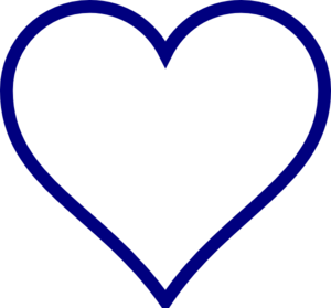 Blue Line Heart Outline clip art - vector clip art online, royalty ...