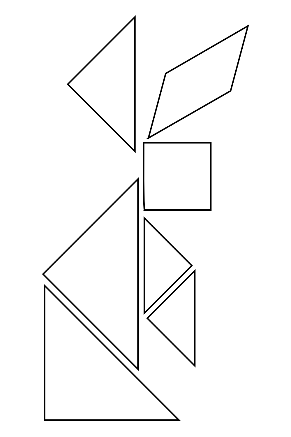 Tangram Bunny Coloring Book colouringbook.org SVG Easter ...