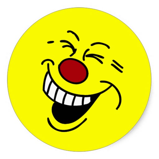 Crazy Smiley Face Grumpey Sticker from Zazzle.