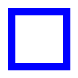 Blue square outline icon - Free blue square outline icons