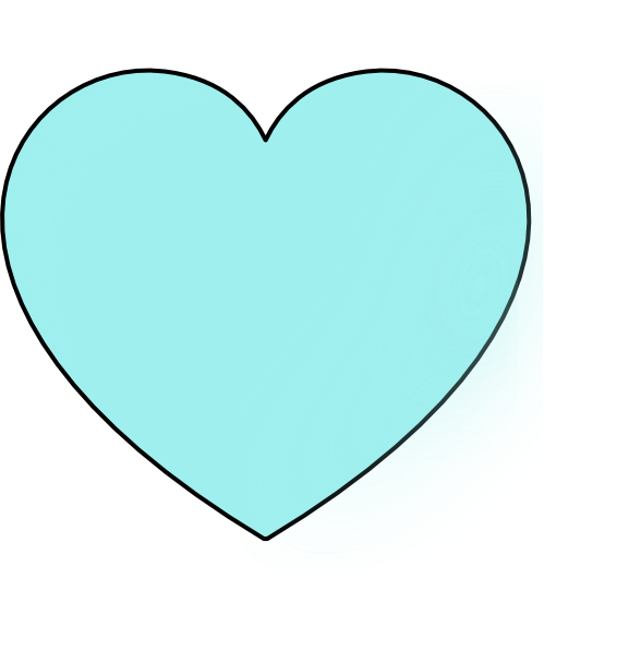 Light Blue Heart clip art - vector clip art online, royalty free ...