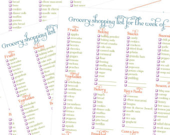 shopping list