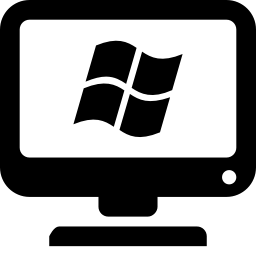 Black windows client icon - Free black windows icons