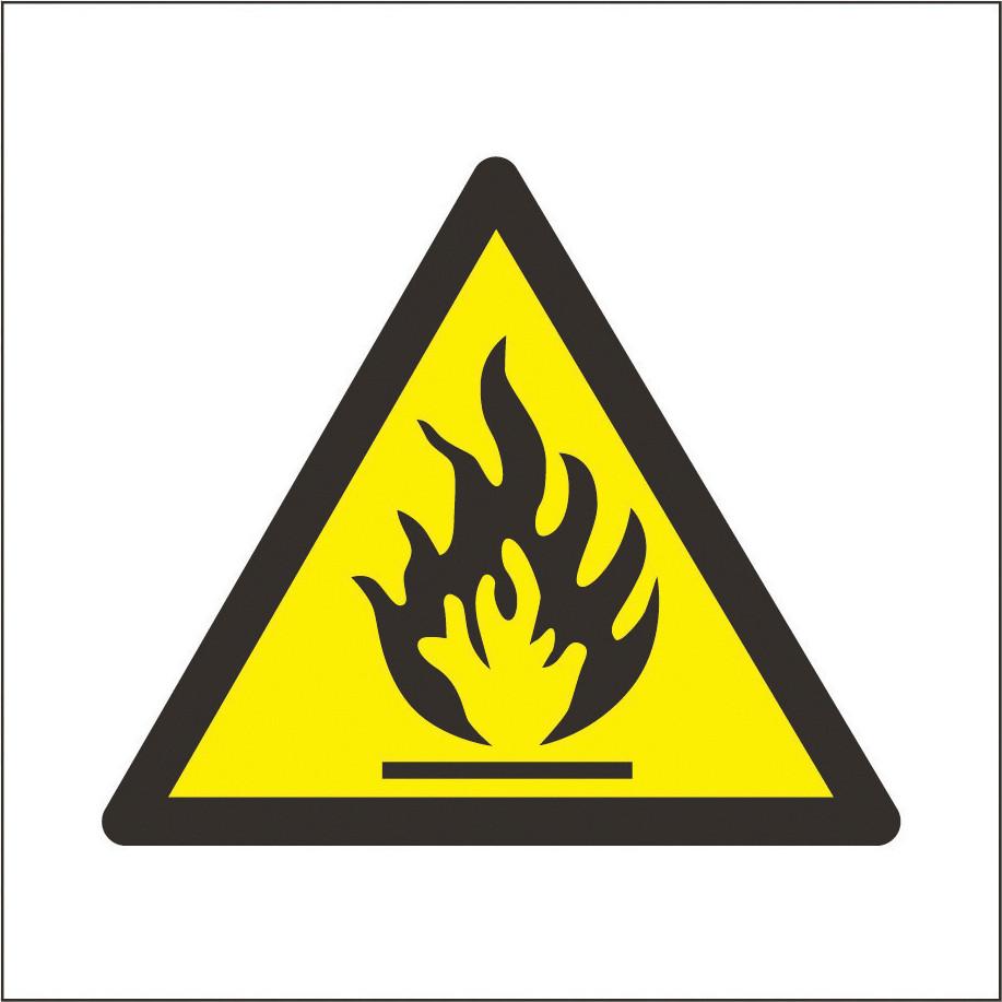 Flammable Logo Sign LARGE - 200 x 200Hmm - Rigid Plastic - [AS ...