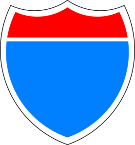 Blank Interstate Sign (larger) clip art - vector clip art online ...