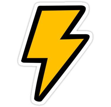 Cartoon Lightning Bolt" Stickers by jezkemp | Redbubble
