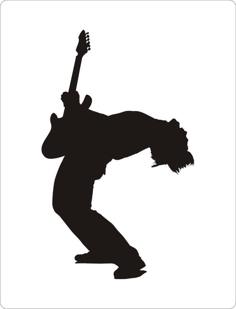 Guitar Player Stencil Cake Decoration Airbrush Tattoos ...