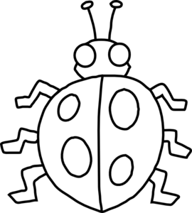 Ladybug Outline clip art - vector clip art online, royalty free ...