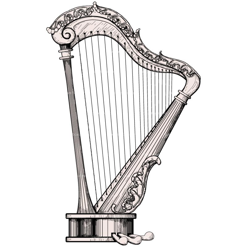 CLIPART HARP | Royalty free vector design
