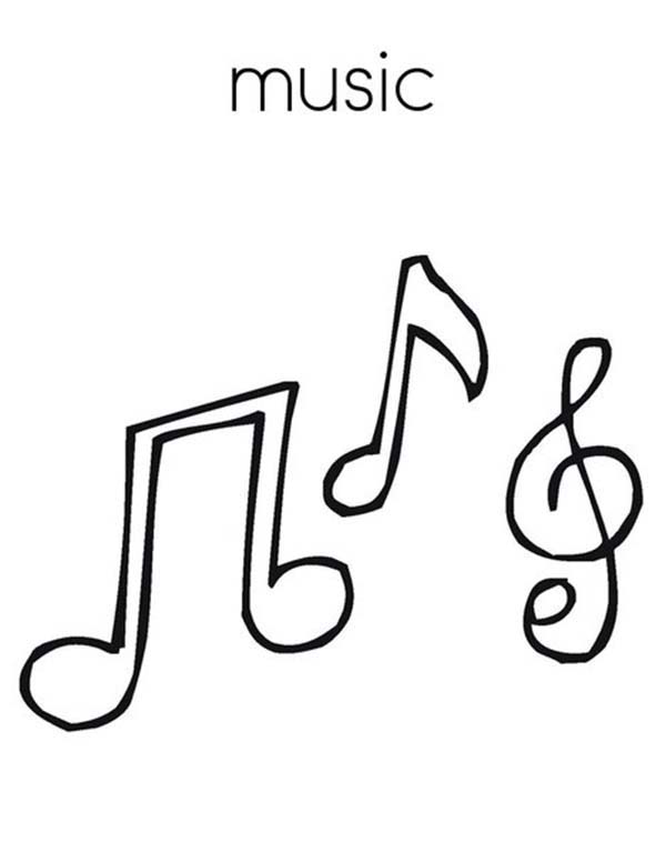 Treble Clef is Music Note Coloring Page | Color Luna