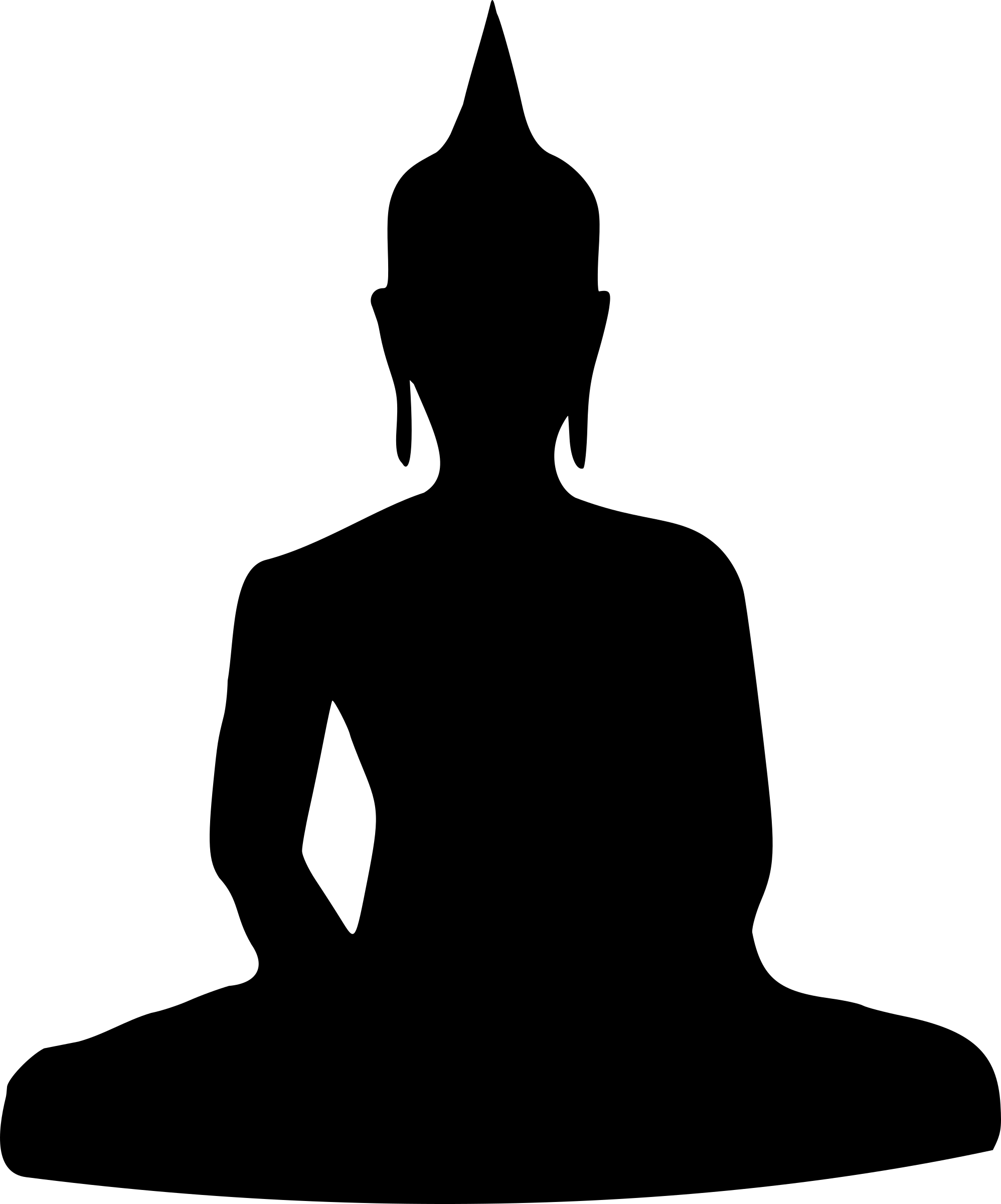 Clipart - Sitting Buddha Silhouette