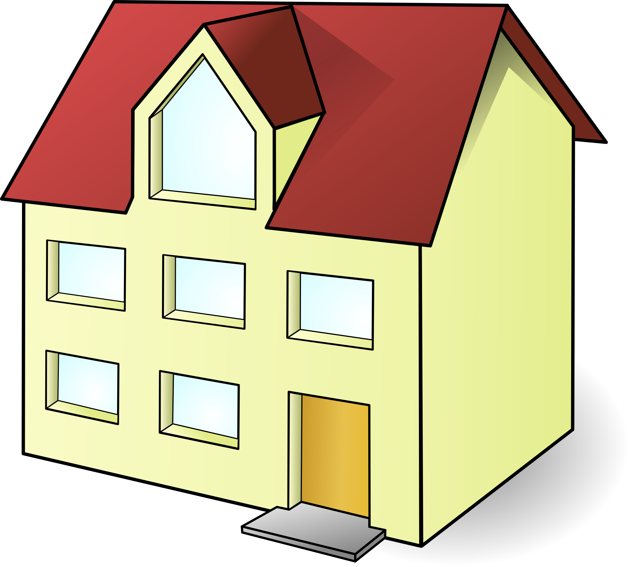 Yellow House Clipart