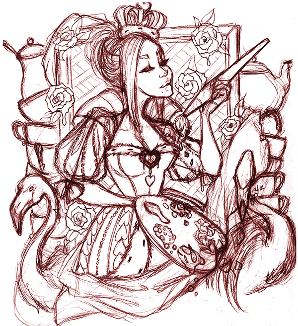 Creating a Queen of Hearts Playing Card Through Collaboration