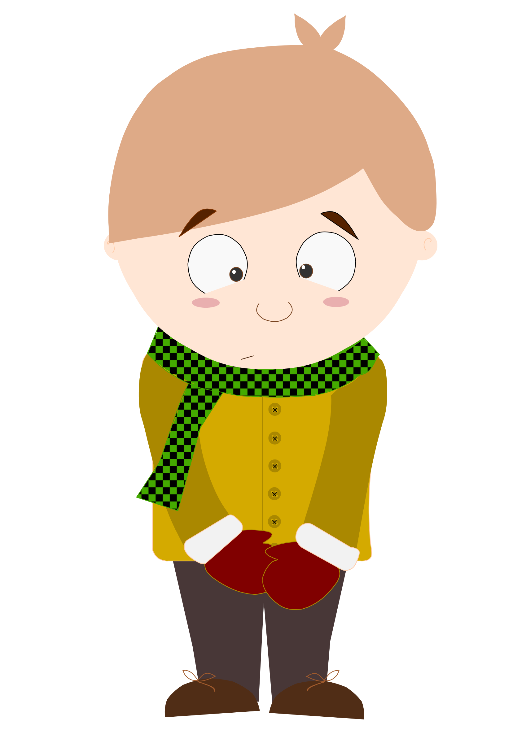 Clipart - Cartoon shy kid (Animation 2)