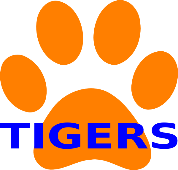 White Tiger Paw Orange Outline - ClipArt Best