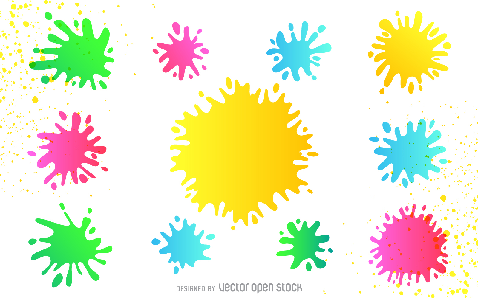 Grunge Paint Splatter Vectors - Free - Vector download